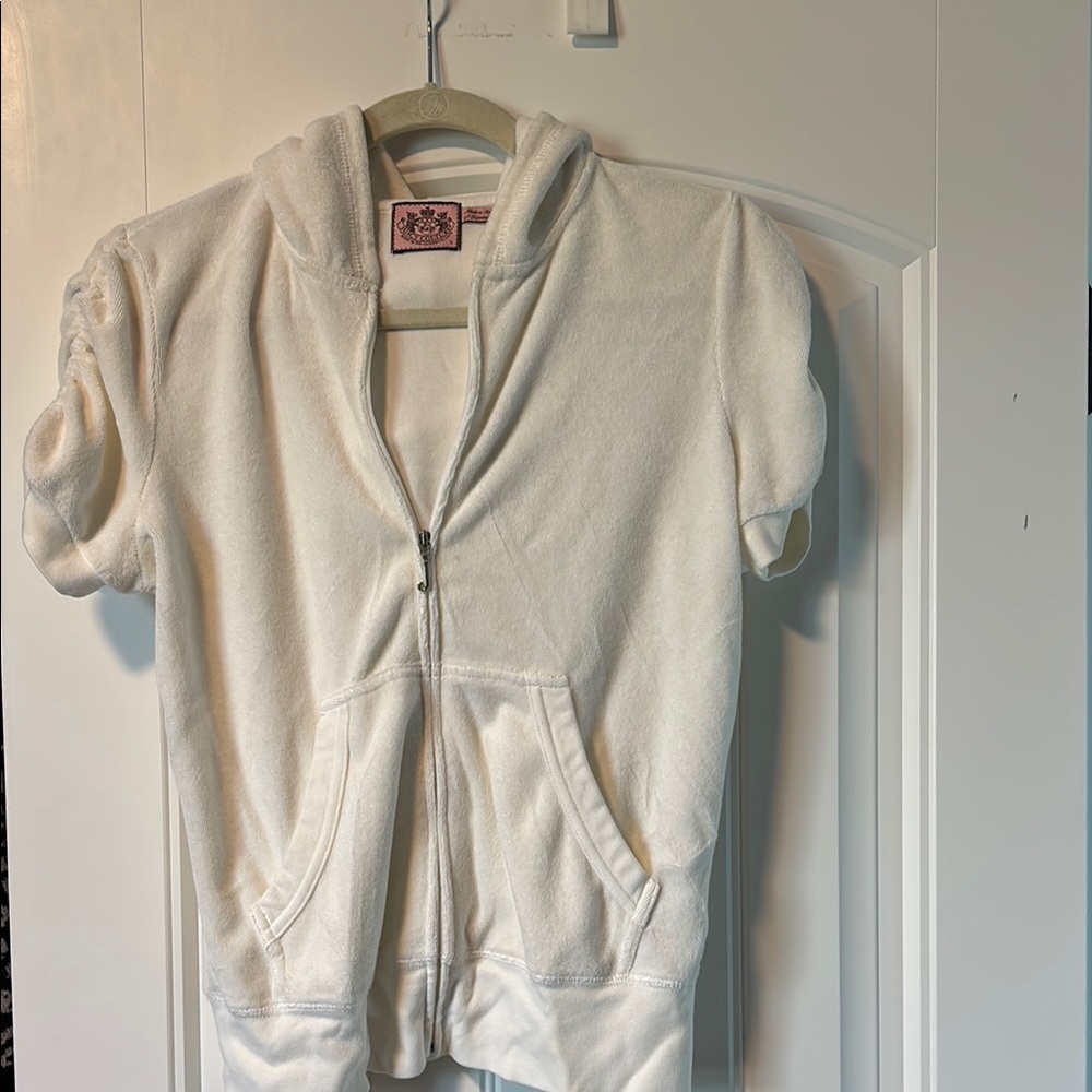 Juicy Couture Cream Zip-Up Hoodie
